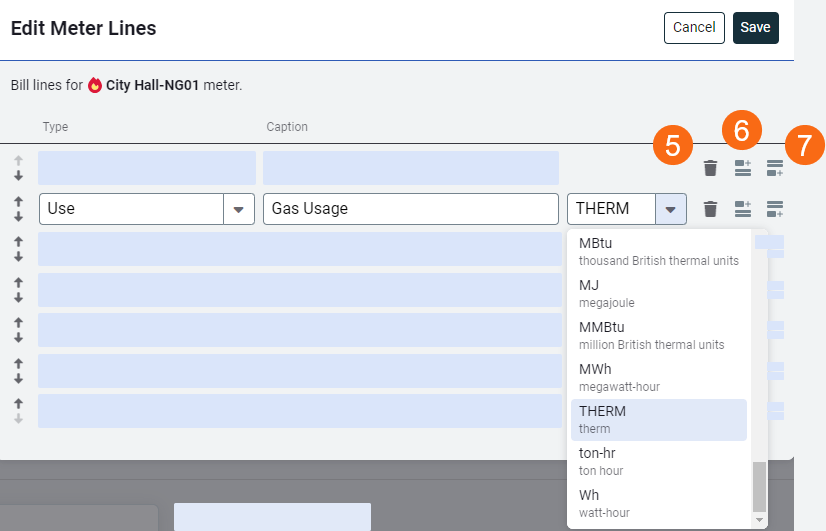 screen example steps for adding a line