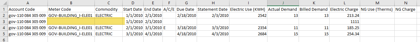 excel file