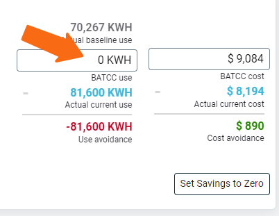 set savings to zero