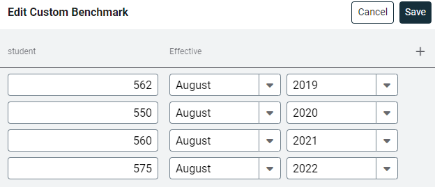 edit benchmarks example