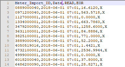 csv file