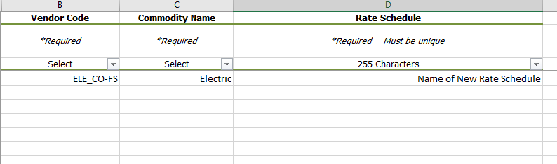 example spreadsheet